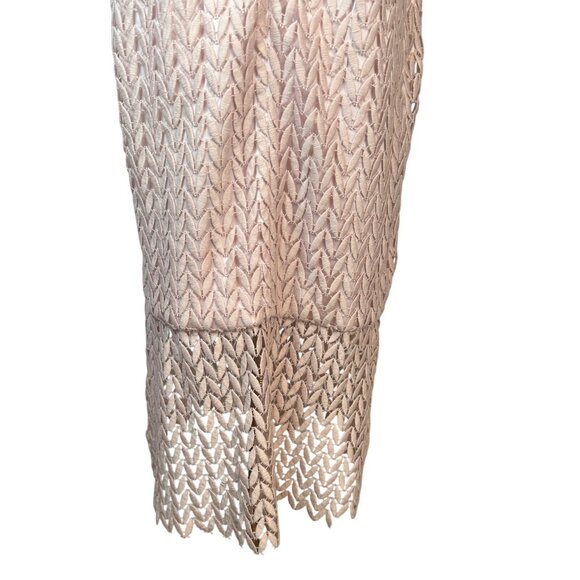 NWT Kay Unger New York Size 10 Lace Overlay Dress Blush Pink Polyester Blend - Picture 14 of 16